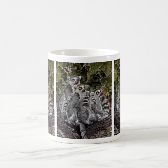 Lemurs in a row Mug (Center)
