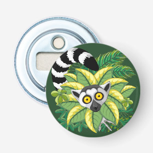 Lemurs of Madagascar in Exotic Jungle Bottle Opener