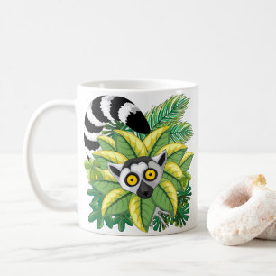 Lemurs of Madagascar in Exotic Jungle Coffee Mug