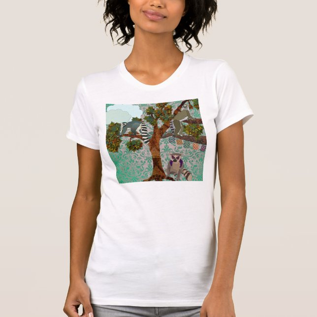 Lemurs Out On A Limb T-shirt (Front)