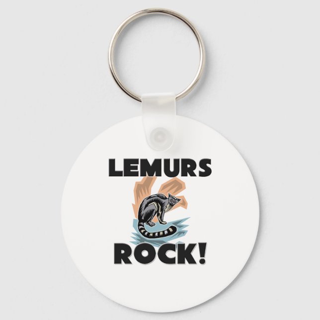 Lemurs Rock Keychain (Front)