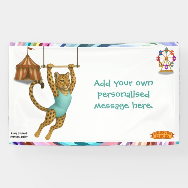 Lena leopard trapeze artist banner (Horizontal)