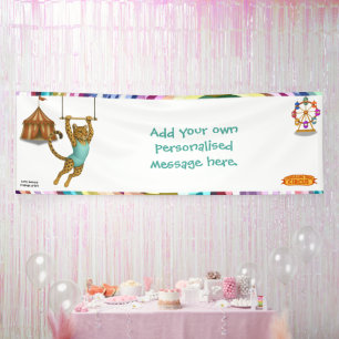 Lena leopard trapeze artist banner