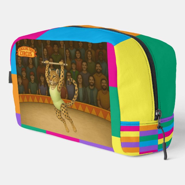 Lena leopard trapeze artist dopp kit (Right Corner)