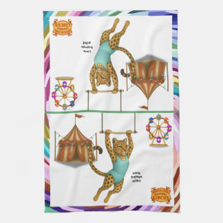 Lena leopard trapeze artist kitchen towel