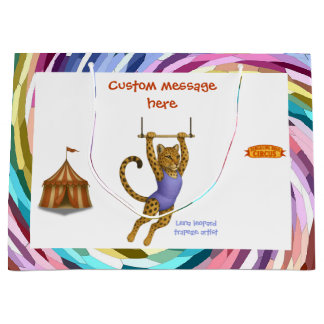Lena Leopard trapeze artist Large Gift Bag