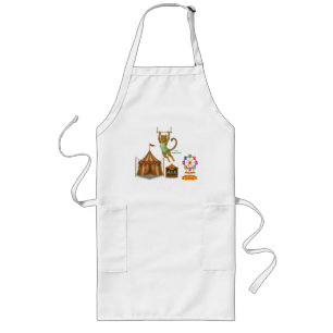 Lena leopard trapeze artist long apron