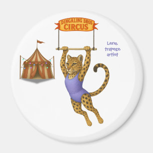 Lena leopard trapeze artist magnet