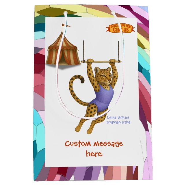 Lena Leopard trapeze artist Medium Gift Bag (Front)