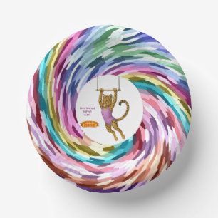 Lena Leopard trapeze artist Paper Plate