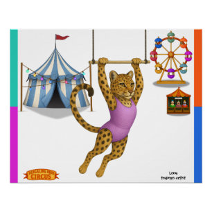 Lena Leopard, trapeze artist Poster