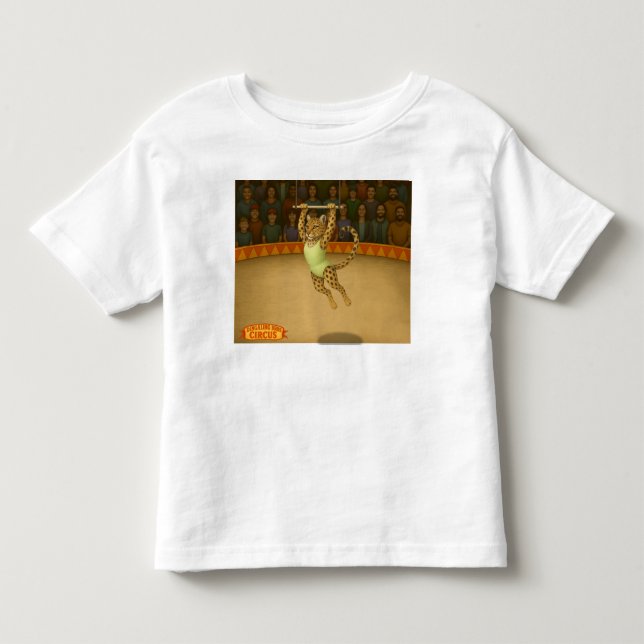 Lena leopard trapeze artist toddler t-shirt (Front)