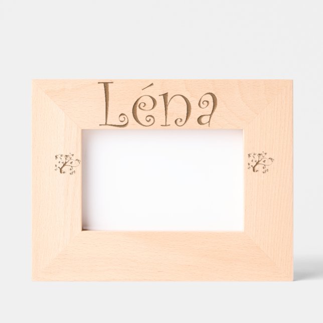 "Léna" Standing Photo Frame – Newborn Gift (Front)