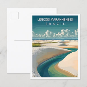 Lencois Maranhenses Brazil Travel Postcard