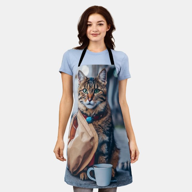  Lend a Hand to Furry Friends: Stray Cat  lovers Apron (Worn)
