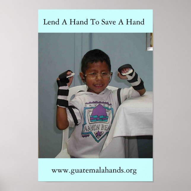 Lend a Hand to Save a Hand Poster (Front)