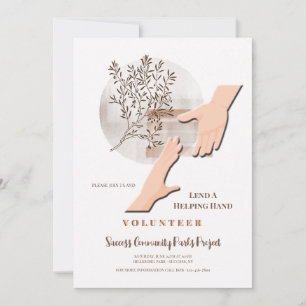 Lend A Helping Hand Invitation