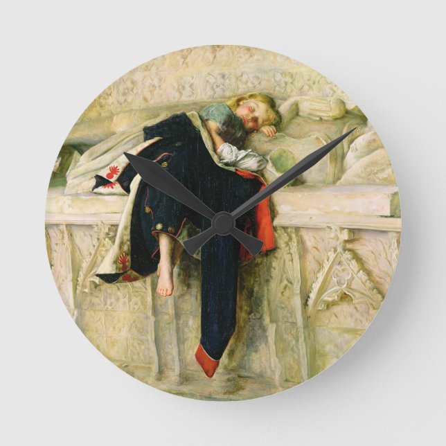 L'Enfant du Regiment (The Random Shot) 1855 (oil o Round Clock (Front)