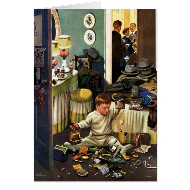 L'enfant en bas âge vide des bourses (Devant)