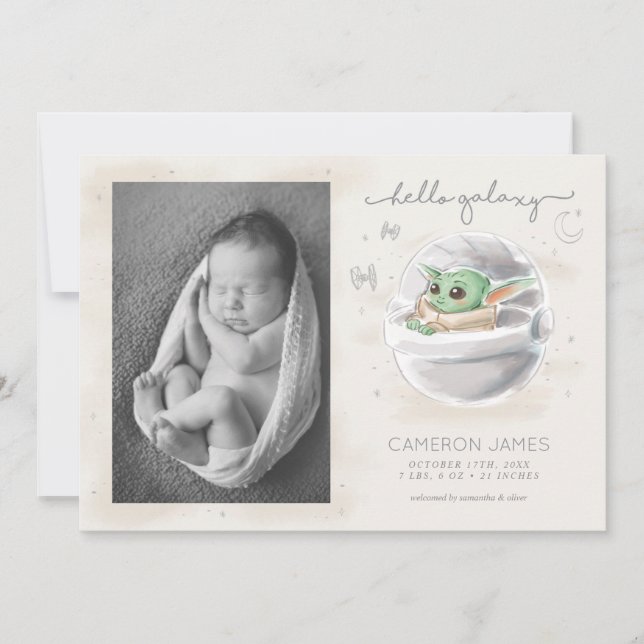 L'enfant | Faire-part de naissance aquarelle - Pho (Devant)