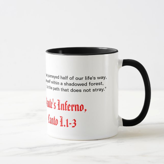 L'enfer de Dante, tasse du chant I (Droite)
