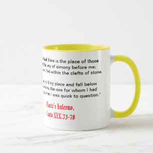 L'enfer de Dante, tasse du chant XIX