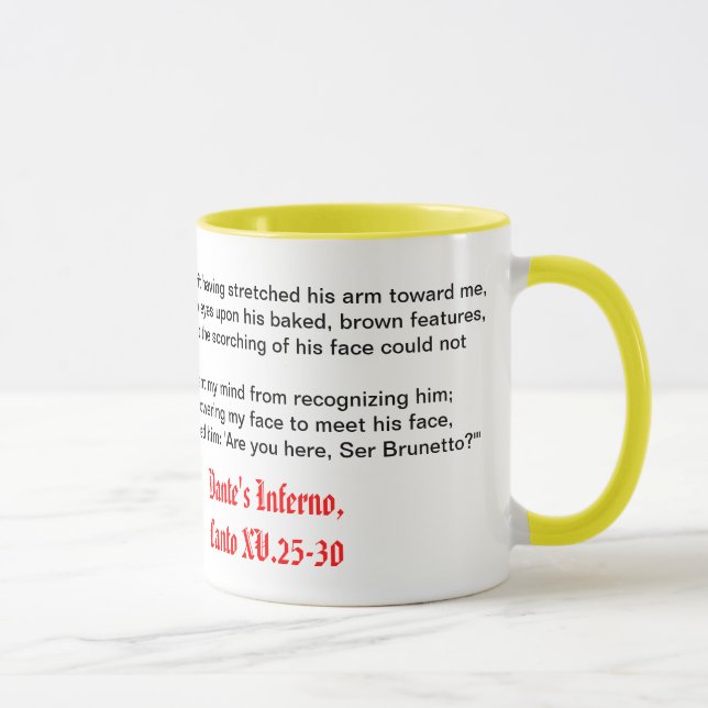 L'enfer de Dante, tasse du chant XV (Droite)