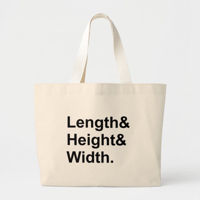 Length x Width x Height | Measuring Area Large Tote Bag (Front)
