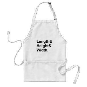 Length x Width x Height   Measuring Area Standard Apron