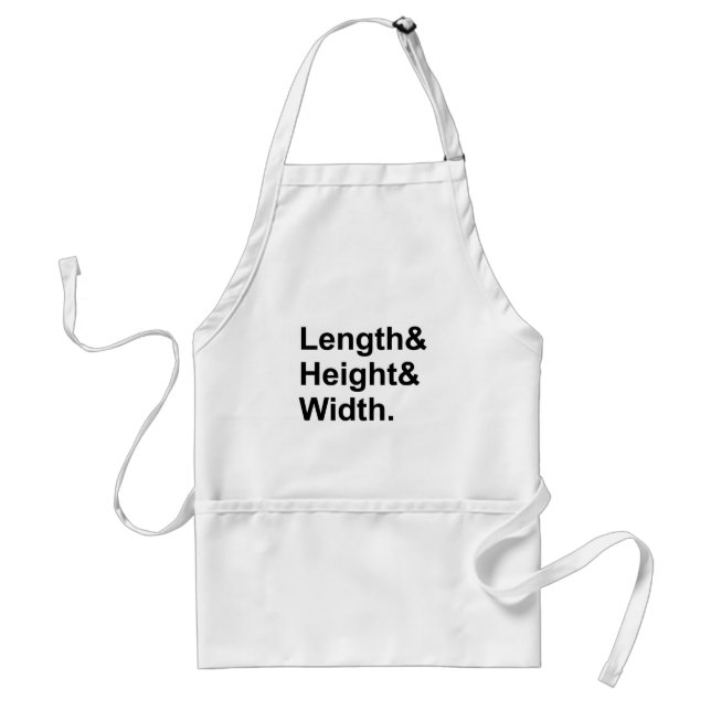 Length x Width x Height | Measuring Area Standard Apron (Front)