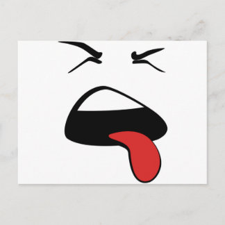 lengua afuera postcard