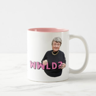 Leni Brand Wisdom - WWLD? Two-Tone Coffee Mug