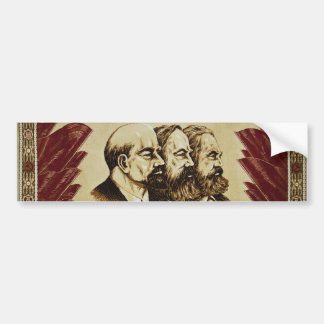 Lenin Marx Engels socialist bumper sticker