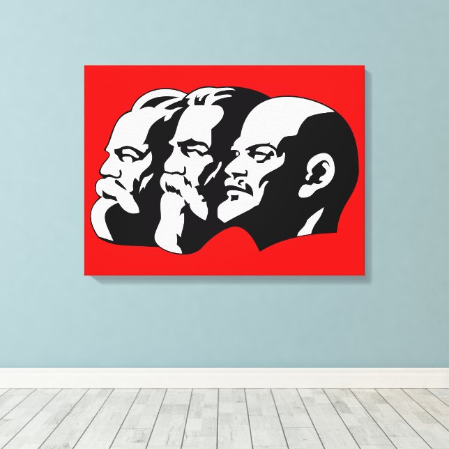 Lenin, Marx, Engels, Soviet Union, Communism Canvas Print (Insitu(Wood Floor))