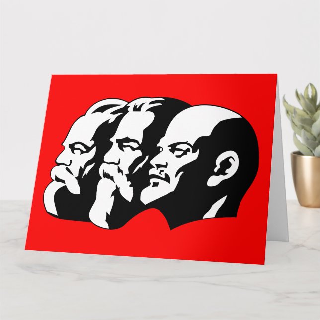 Lenin, Marx, Engels, Soviet Union, Communism Card (Small Plant)