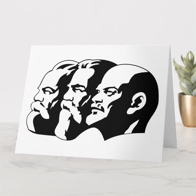 Lenin, Marx, Engels, Soviet Union, Communism Card (Small Plant)