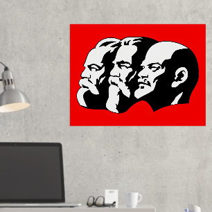 Lenin, Marx, Engels, Soviet Union, Communism Foil Prints