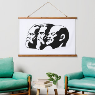 Lenin, Marx, Engels, Soviet Union, Communism Hanging Tapestry