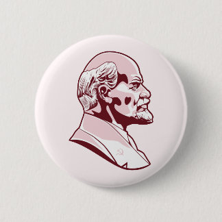 Lenin Portrait Illustration Button