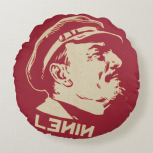 Lenin Round Pillow