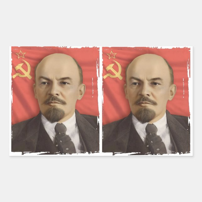 Lenin Stickers (Cut in 2) (Front)