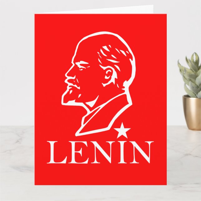 Lenin, USSR, CCCP, Soviet Union, Communism Card (Small Plant)