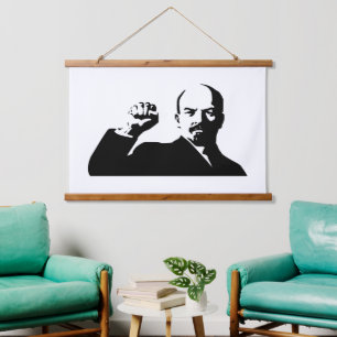 Lenin, USSR, CCCP, Soviet Union, Communism Hanging Tapestry