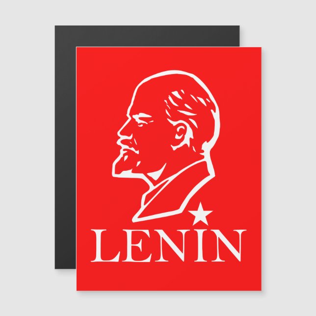 Lenin, USSR, CCCP, Soviet Union, Communism Magnetic Invitation (Front/Back)
