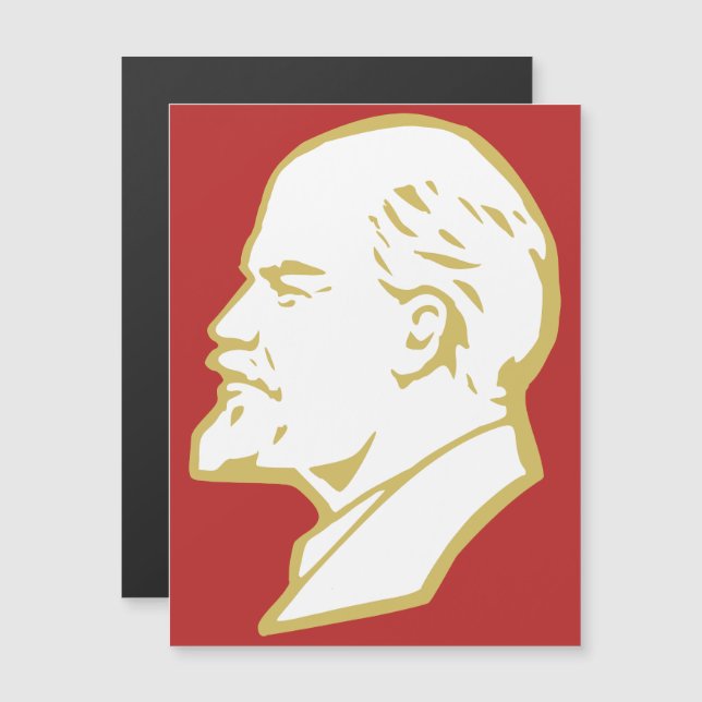 Lenin, USSR, CCCP, Soviet Union, Communism Magnetic Invitation (Front/Back)