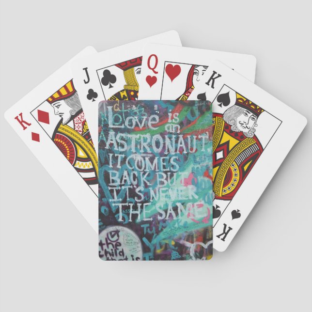 Lennon Wall, Love is like an astronaut graffiti Playing Cards (Back)