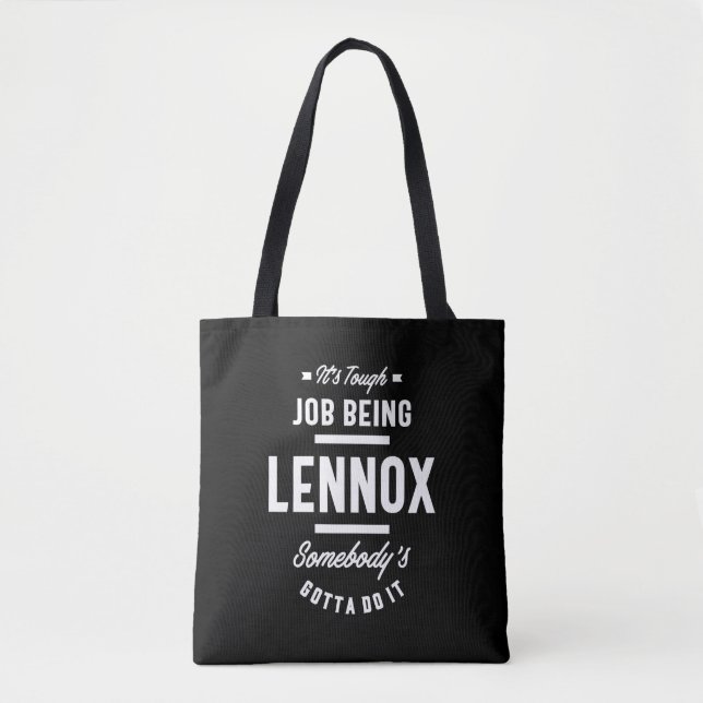 Lennox Personalized Name Birthday Tote Bag (Front)