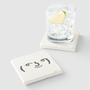 Lenny face memes ( ͡° ͜ʖ ͡°) Text Emoji Stone Coaster