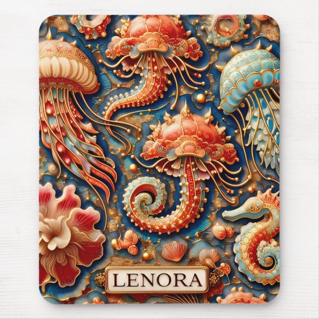 LENORA ~ RED FLOWERS ~ Mousepad (Front)