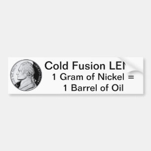 LENR Nickel vs Oil with Pic Bumper Sticker